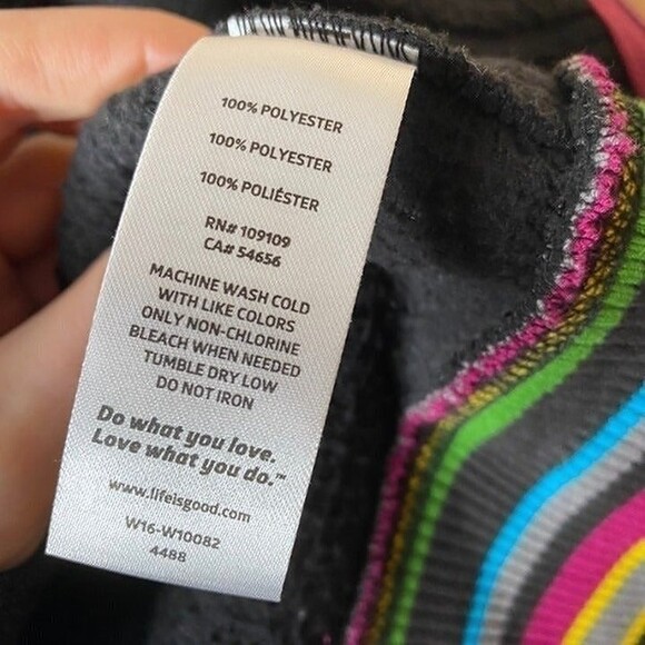 Life is Good black sherpa vest jacket sz Medium womens - Picture 6 of 8